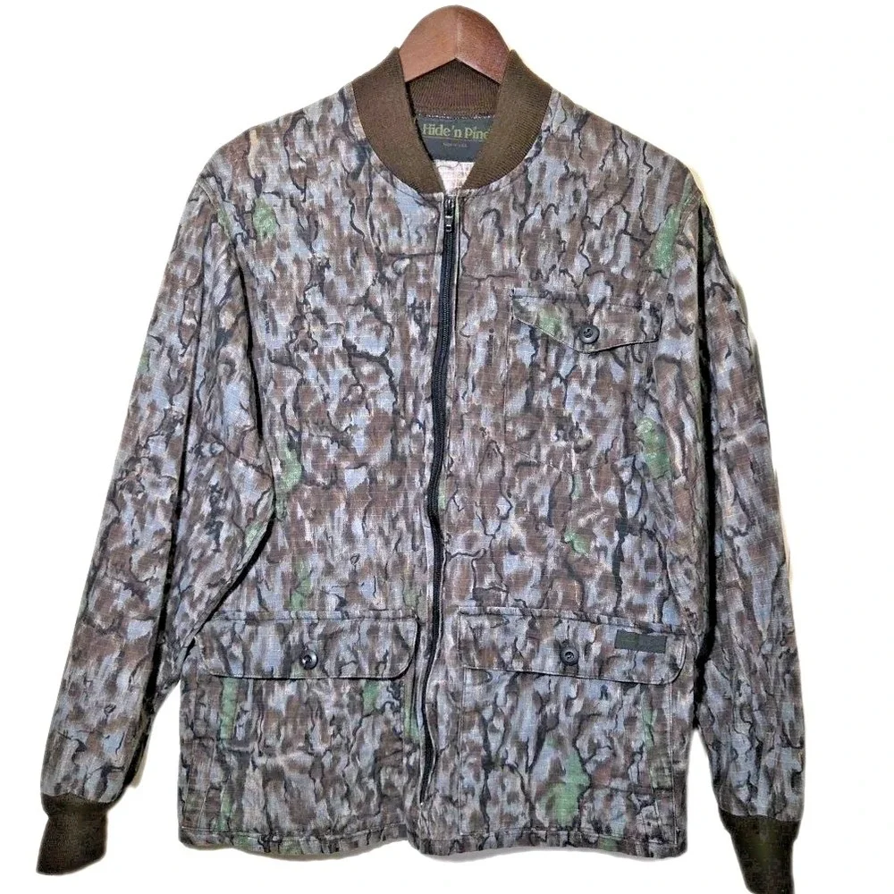 Vintage Liberty Hide N Pine Camouflage Zip Up Jacket‎ Size L